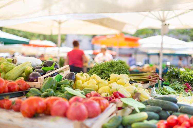 produce at farmers market